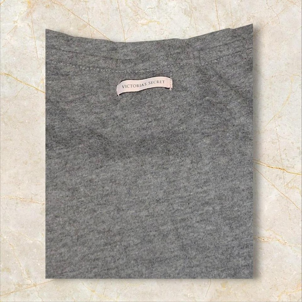 Victorias Secret Good Morning Angels Pajama Tank Top Gray Pink L Large - Picture 6 of 7